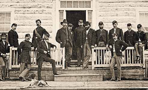 Officers-stationed-at-Fort-Ellis-in-Montana-Territory