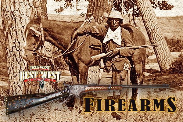 Arikara-scout-Bloody-Knife_brass-tacked-1866-Winchester-Yellowboy-rifle