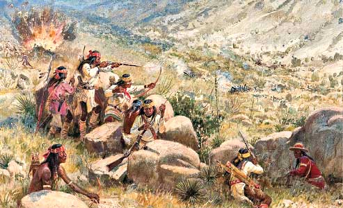 1862 Battle of Apache Pass by Joe Beeler