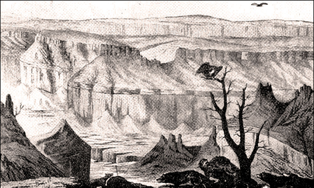 Mollhausen's Sketch of the Grand Canyon