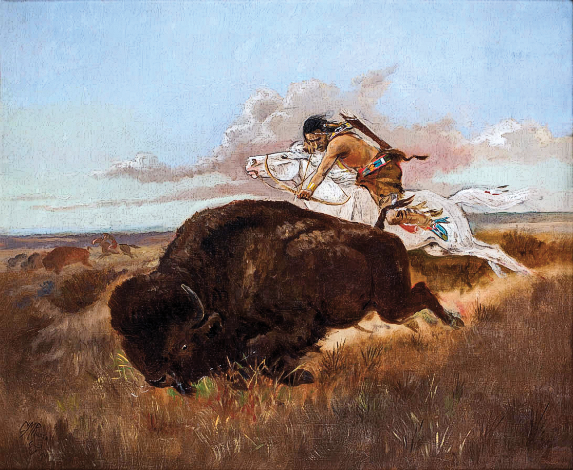 CTW_250-Buffalo-Hunting-(1894)-by-Charles-M.-Russell-(1864-1926)