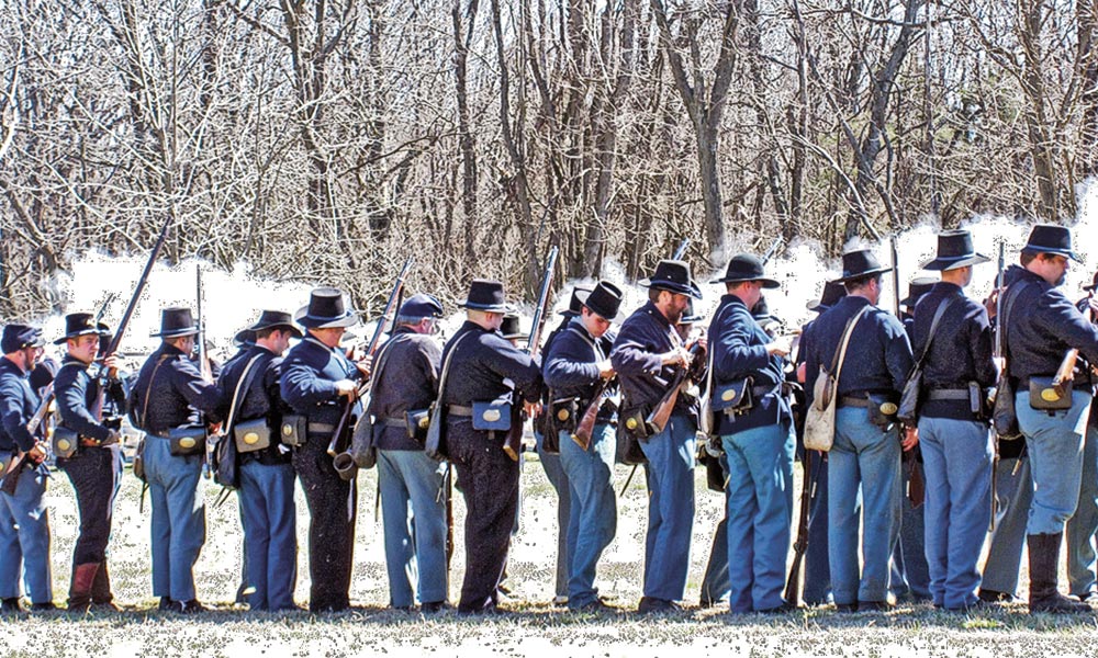 living history battle line pea ridge true west