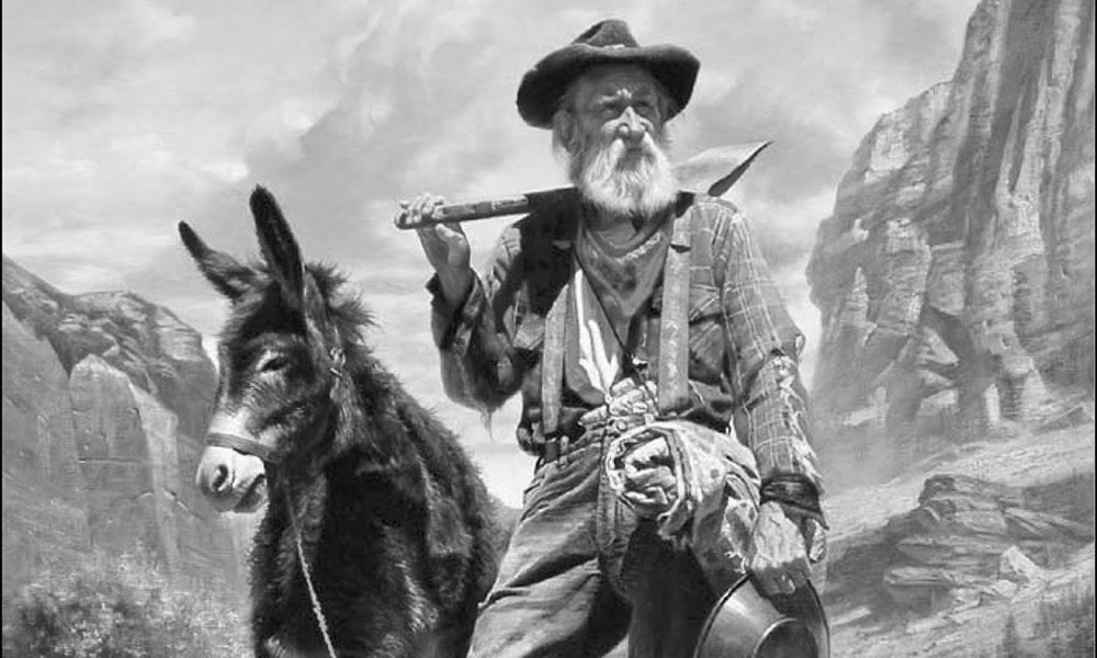 frontier miner with donkey True West