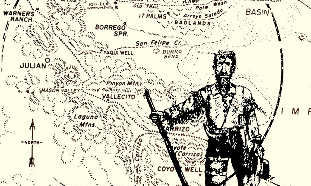 Peg Leg Smith Map of Lost Peg Leg Mine