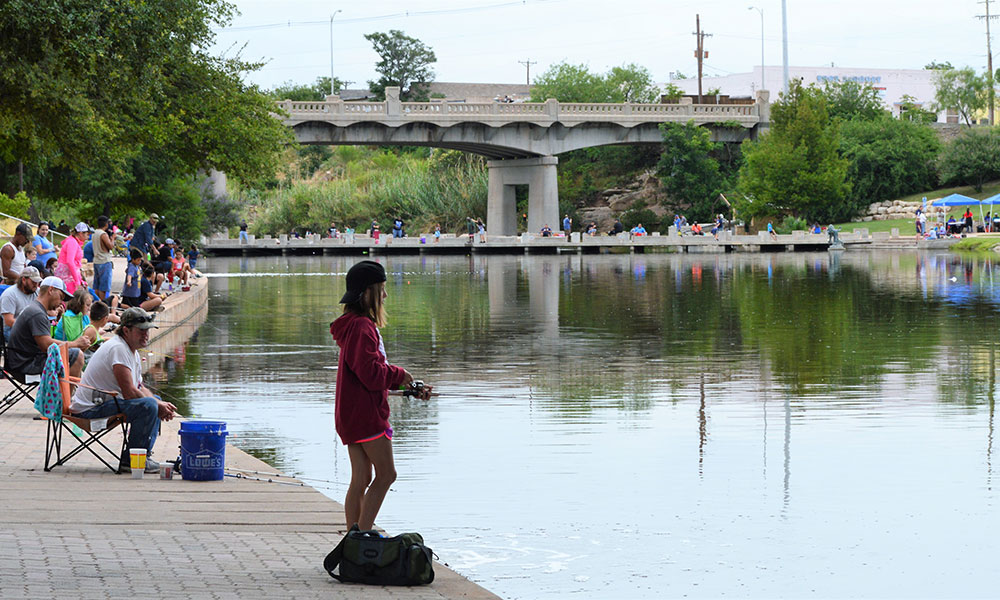 girl fishing concho river san angelo texas