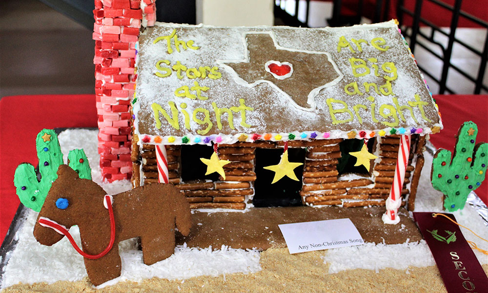 stars at night western gingerbread house christmas old fort concho