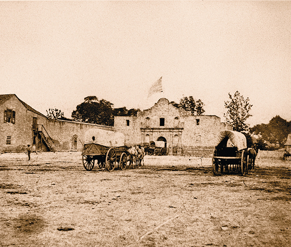 the alamo restored covered wagons historical photograph true west magazine