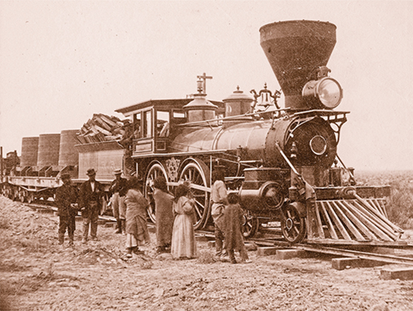 shoshone indians locomotive train transcontinental railroad true west magazine