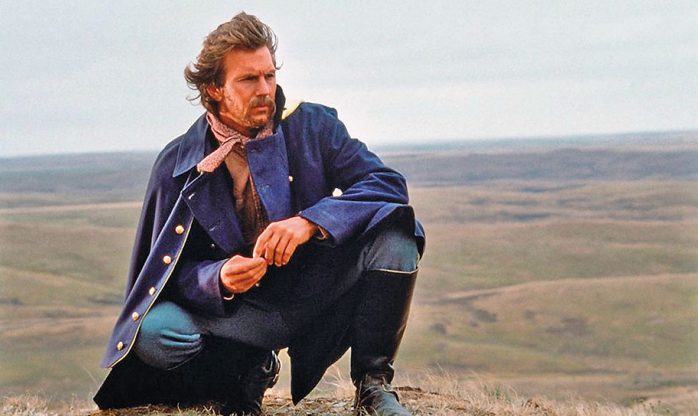 kevin costner in a field dances with wolves true west magazine
