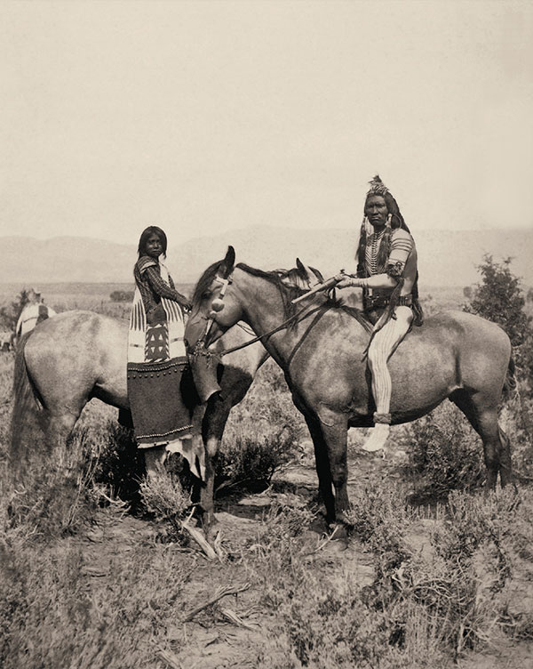 unita utes bride and warrior on horses true west magazine