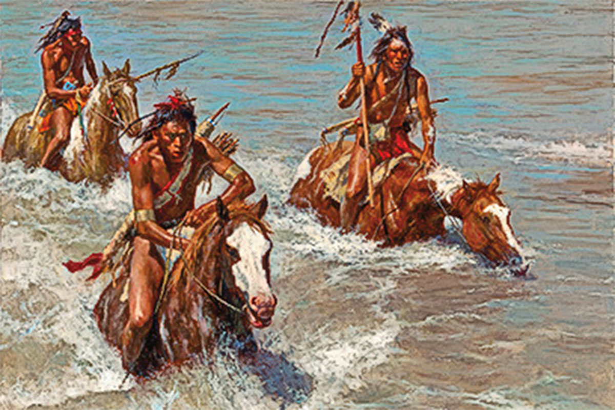 pursuit across the yellowstone by howard terpning true west magazine