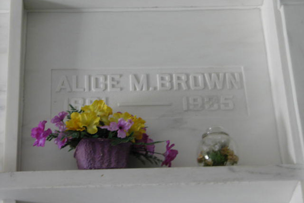 alice m brown grave with flowers true west magazine