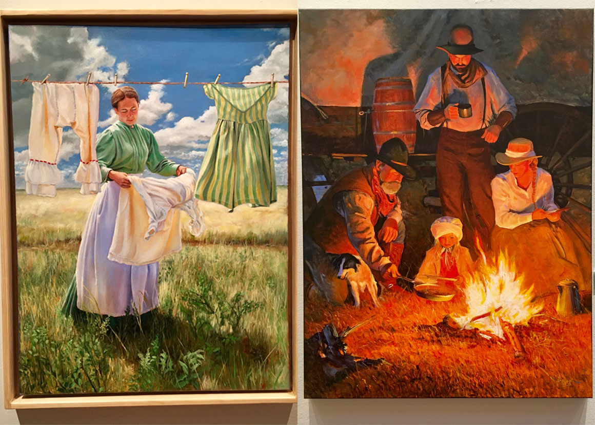 American Plains Artists two paintings that will be featured at the San Angelo Exhibit