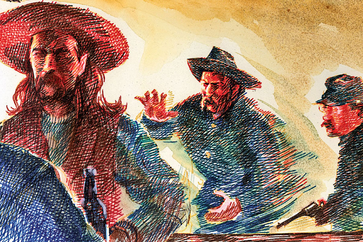 wild bill hickok brawls with 7th cavalry troopers art true west magazine