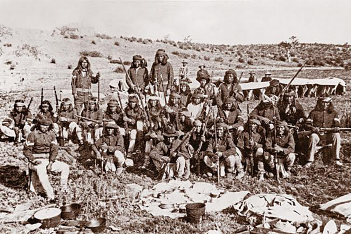 Apache Scouts The longer we knew the Apache scouts, the better we liked them. They were wilder and more suspicious than the Pimas and Maricopas, but far more reliable, and endowed with a greater amount of courage and daring...